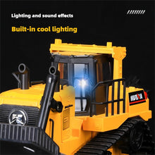 Load image into Gallery viewer, 1/16 RC Bulldozer Truck Scale Model Car Hobby Grade Age Above 15 Military Army Vehicles HUINA 1554 Standard Yellow

