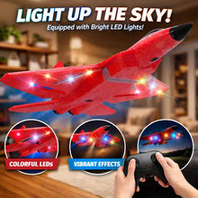 Load image into Gallery viewer, 3 Rechargeable Batteries, RC Jet Glider Toy Gift for Kids Boys Girls 8-16 Year Old (Red)
