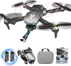 Drones with camera for adults 4k, Drones for kids 8-12, Brushless Motor, FPV Foldable Drone, Carrying Case, 40 mins Battery Life