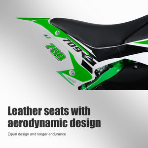 49cc Gas Power Dirt Bike, 49cc Mini Motorcycle with Off-Road Tires, Gas Power Motocross, Green
