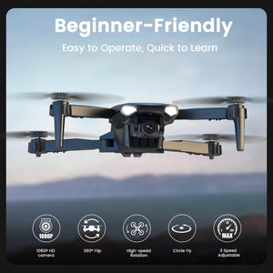 Drone with Camera for Kids Adults, WF11 1080P HD Mini Drones with FPV Transmission Foldable RC Quadcopters for Beginners, One-Key Start