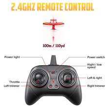 Load image into Gallery viewer, 2 Channel RC Airplane, Ready to Fly, 2.4GHz Remote Control Plane, Easy to Fly Glider for Kids &amp; Beginners (Blue)
