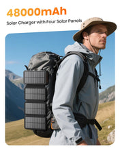 Load image into Gallery viewer, SOARAISE Solar Power Bank 48000mAh Wireless Portable Charger with 4 Cables
