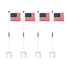 Load image into Gallery viewer, KINGTOP 3 ft White Golf Flagstick Sets with USA Flags, 4 Pack
