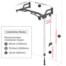 Load image into Gallery viewer, Kipika 48" Cable Pulley System Ceiling Mounted Pull Up Bar
