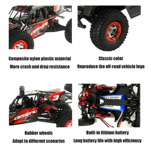 1:12 Scale Remote Control Car, 4WD High Speed 35 Km/h All Terrains Electric Toy Off Road RC Monster Vehicle