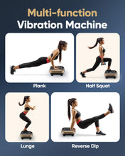 Load image into Gallery viewer, WATEYA Vibration Plate Exercise Machine Vibration for Lymphatic Drainage Fitness Equipment for Strength Toning Premium Home Workout Equipment with 1-200 Speed Settings for Fitness (Gold)
