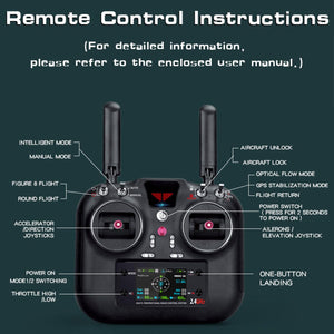 1/34 Helicopter, 2.4G 9CH  RC Helicopter Model with 6G/3D Stunt Mode and GPS Positioning (RTF/Mode 1/2 Switchable)