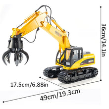 Load image into Gallery viewer, 3 in 1 Remote Control Excavator Toy 1/14 Scale RC Excavator, 16 Channel Upgrade Full Functional Construction Vehicles
