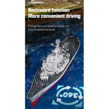 Load image into Gallery viewer, RC Battleship Model, 1/390 LHD-881 2.4G Electric High-Frequency Twin-Engine Battleship Model Kit, RC Racing Boat
