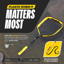 Load image into Gallery viewer, Beyond Braid Floating Fishing Net with Handle – Folding Fishing Net for Easy Storage – Telescopic Landing Net for Bass, Trout, Kayak &amp; Boat Fishing – Durable, Lightweight &amp; Fish Friendly
