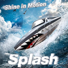 Load image into Gallery viewer, Shark RC Boat for Kids &amp; Adults,2.4GHz High Speed Remote Control Racing Boat W/ Dual Battery 50 Min Runtime,Waterproof
