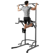 Load image into Gallery viewer, Power Tower Pull Up Station for Home Gym, Dip Station with Splayed H-Shaped Base, 440LBS Capacity

