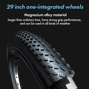 Electric Bikes for Adults,29inch Fat Tire Electric Mountain Bicycle,500w 48v Hidden in The Frame Removable Battery
