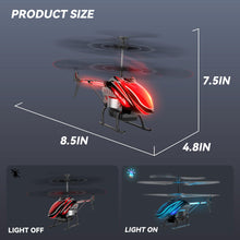 Load image into Gallery viewer, RC Helicopter, Remote Control Helicopter for Kids with 30Mins Flight(2 Batteries), 7+1 LED Light Modes, Altitude Hold
