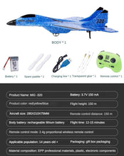 Load image into Gallery viewer, Remote Control Wireless Airplane Toy with Lights, Su-35 Rc Glider 2 Channel 2.4 GHZ Remote Control Planes, Outdoor Foam Rc Aircraft
