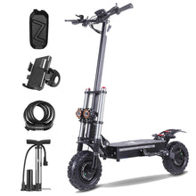 Load image into Gallery viewer, Adult Electric Scooter, High-Power Dual-Drive 6000W Motors Maximum Speed 50 mph, Range 60 Miles 11-inch tubeless Off-Highway Tires
