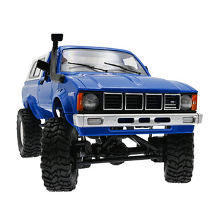 1/16 RC Rock Crawler 4x4 Truck with 3 Upgraded 1200mah Battery 2.4GHz Remote Control Off-Road Pick-up RTR for Men (Blue)