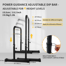 Load image into Gallery viewer, POWER GUIDANCE Dip Bar (black)
