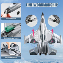 Load image into Gallery viewer, QuirkyGlee Rc Plane F-22, Stealth Raptor Remote Control Aircraft Jet, 3 Channel Stunt Fighter with 3 Modes
