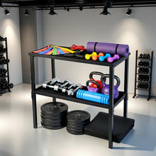 Load image into Gallery viewer, Commercial Heavy Duty Adjustable Dumbbell Stand &amp; Kettlebell Stand, Adjustable Dumbbell Weight Rack, Kettlebell Storage Rack, Weight Rack for Garage/Home Gym/Commercial with Non-Slip Base, Anti-Tip Safety &amp; Space-Saving Design, Weight Capacity 500/600/800
