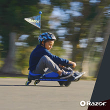 Load image into Gallery viewer, Razor Crazy Cart Shift Electric Go Kart for Kids Ages 6+ - 12V Drifting System, High/Low Speed Switch, Black/Blue
