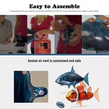 Load image into Gallery viewer, Remote Control Shark Toys Swimming Fish RC Animal Toy Infrared RC Fly Air Balloons Clown Fish Toy (Blue)
