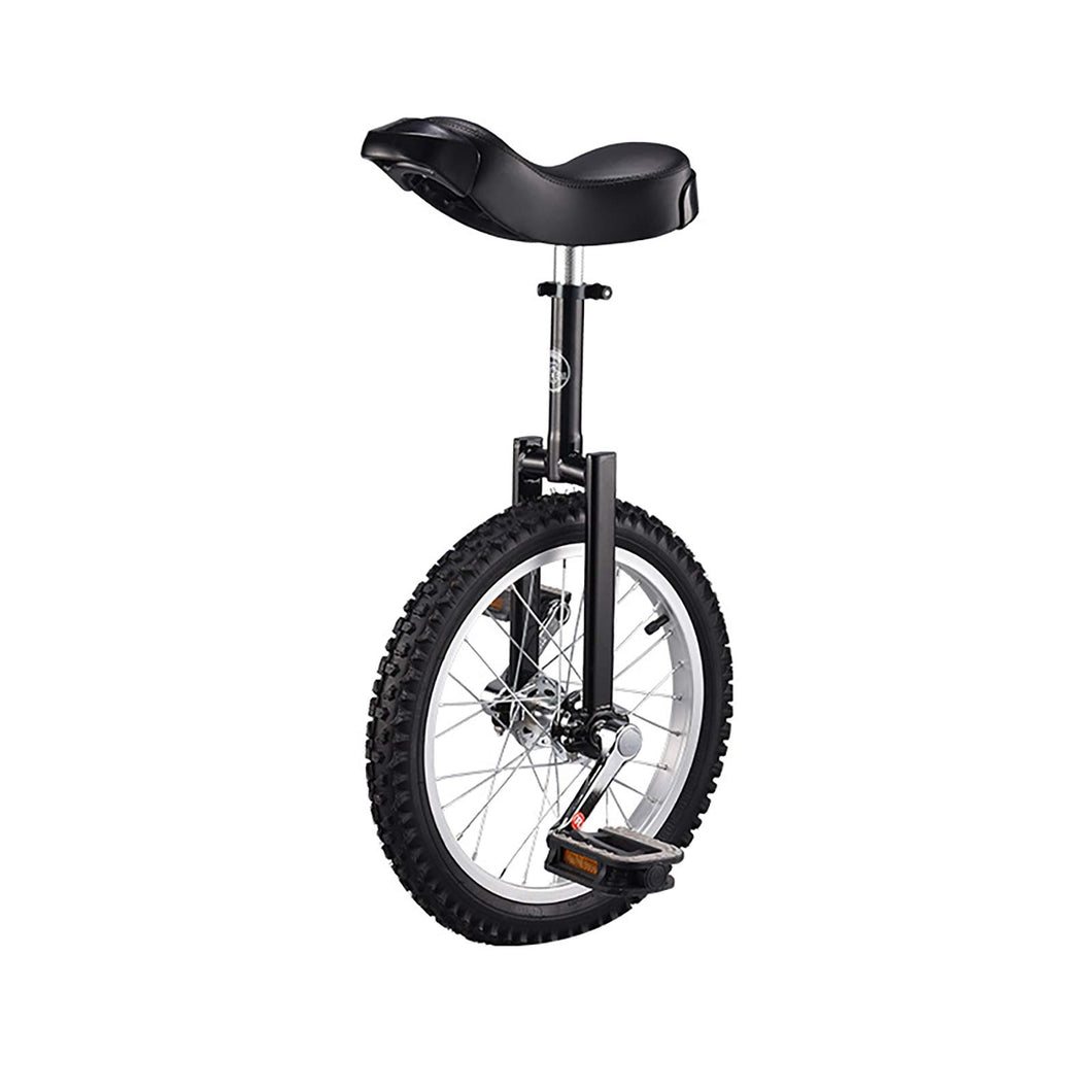 Unicycle, Unisex Heavy Duty Steel Frame and Alloy Wheel, 16-20 Inch Wheel with Alloy Rim, Non-Slip, Leakproof, Black,20″