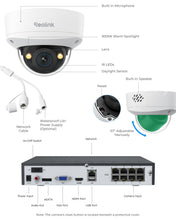 Load image into Gallery viewer, REOLINK 12MP Vandalproof Security Camera System with 2TB HDD RLK8-1200V4

