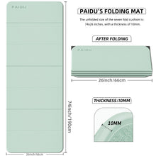 Load image into Gallery viewer, Foldable Fitness Yoga Mat | 2/5" (10MM) Extra Thick | SGS Certified Non-Slip TPE | 75x26" Extra Long-Wide
