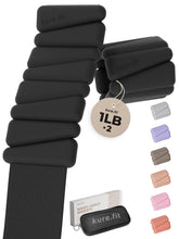 Load image into Gallery viewer, kure.fit Pilates Weight | Wrist &amp; Ankle Weights for Women 1LB Set of 2- Black
