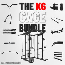 Load image into Gallery viewer, Mikolo K6 Power Cage, Power Rack with Cable Crossover System, Home Gym Packages ,230b Rubber Weight Set-Black
