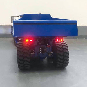 1/14 RC Articulated Truck Metal Hydraulic Lifting Dumper Tipper RTR Model Flysky i6S Radio Controller Construction Vehicle Model(Blue)