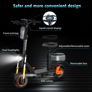 Electric Scooter Adults, 1600 W Motor Up to 50 Miles Range & 35 MPH Top Speed, 11" Off Road Tire Folding E-Scooter
