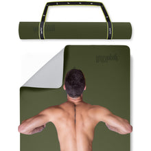 Load image into Gallery viewer, Gogokiwi Extra Wide Yoga Mat for Men Women (72"L x 36"W) Non Slip Fitness &amp; Exercise Mat with Alignment Marks for Yoga, Pilates, Floor Workouts (Olive Green, Standard (1/4 inch Thick))
