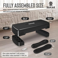 Load image into Gallery viewer, Aerobic Step Platform Set with Ankle Weights &amp; Measuring Tape- Black
