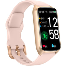 Load image into Gallery viewer, Amzhero Health Fitness Tracker with 24/7 Heart Rate, Blood Oxygen -Pinksand
