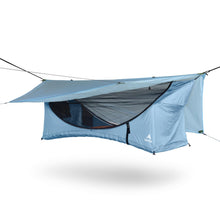 Load image into Gallery viewer, Haven Tent Original Lay-Flat Hammock Tent (Sky Blue) – Comfortable Waterproof Camping Hammock with Mosquito Net – Includes Insulated Sleeping Pad &amp; Rainfly
