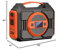 Load image into Gallery viewer, Portable Power Station 300W,220Wh Solar Generator Backup Battery Pack Bank
