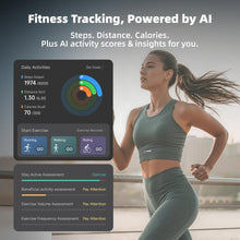 Load image into Gallery viewer, Bryzova Smart Ring | No Subscription, Heart Rate &amp; Blood Oxygen Monitoring, Sleep &amp; Women’s Health Tracking, AI Health Advisor, IP68 Waterproof Fitness Ring for Android &amp; iOS (Silver, 6#)
