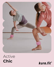 Load image into Gallery viewer, kure.fit Pilates Weight | Wrist &amp; Ankle Weights for Women | Weighted Bangles | 1LB Set of 2 -Pink
