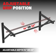 Load image into Gallery viewer, PAPABABE Wall Mounted Pull Up Bar (Black 52 inch)
