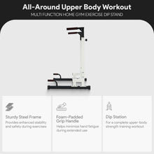Load image into Gallery viewer, BalanceFrom Multi-Function Dip Stand Dip Station Dip bar - White
