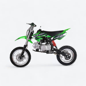 125cc Dirt Bike for Kids - Manual Transmission Adult Mini Bike Gas Powered Motorcycle, Off-Road Pit Bike, Green