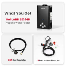 Load image into Gallery viewer, GASLAND BE264B Propane Water Heater Outdoor | 2.64 GPM 10L | CSA Certified
