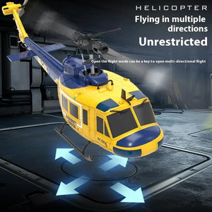 1/48 RC Helicopter for Adults, RC ERA C032 UH-1 Huey 2.4G 6CH Gyro Stabilized Remote Control Aircraft with Altitude Hold & Optical Flow