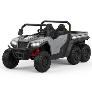 24V 4WD Electric Ride On Dump Truck with Remote Control | 2-Seater Kids Ride On Car | Music Player & LED Lights