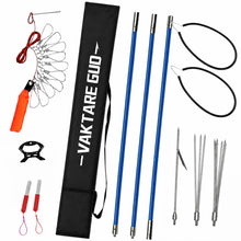 Load image into Gallery viewer, Vaktare Gud Hawaiian Sling Fishing Spear Set – Fiberglass Spearfishing Pole Spear with 3 Replaceable Stainless Steel Tips, Fish Line Holder, Sharpening Files, and Carry Bag
