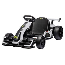 Load image into Gallery viewer, 24V Electric Go Kart,300W Powerful Drift Kart for Kids, Electric Pedal Kart, with 300W Strong Motor-White
