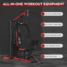 Load image into Gallery viewer, Multifunctional Home Gym Station, Home Gym Workout Exercise Equipment -Red
